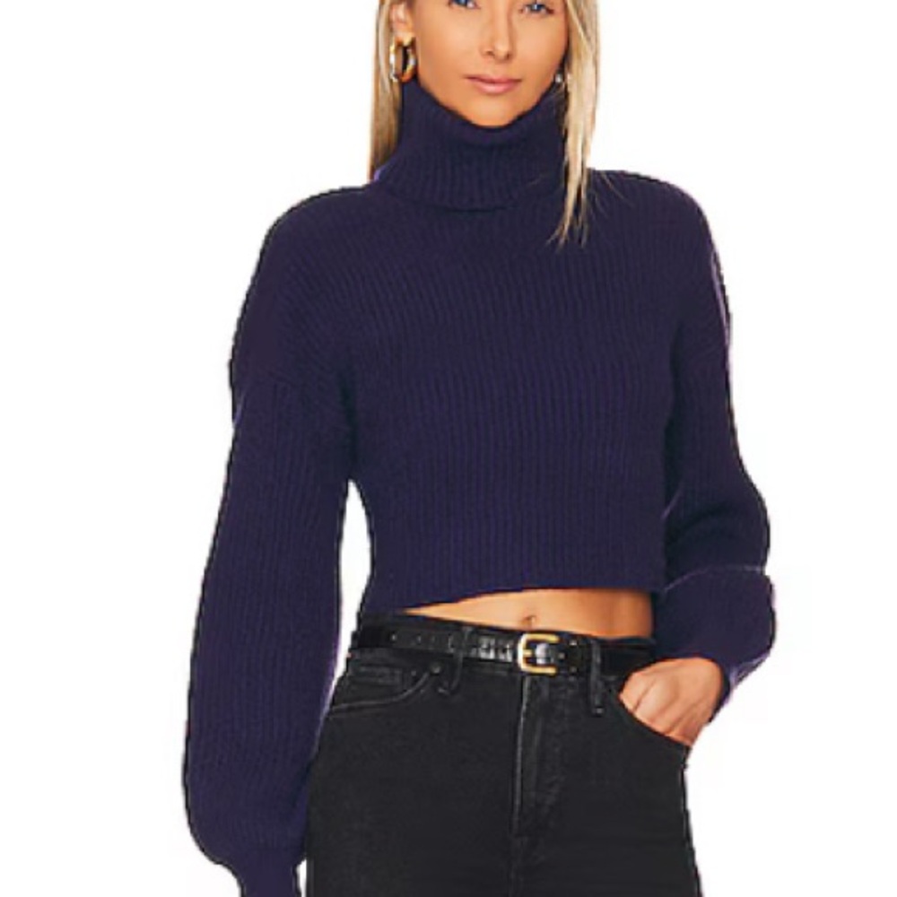 Elegant Midnight Blue Turtleneck Sweater
